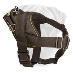 Safe and Cozy Tracking Nylon Bullmastiff Harness of Revolutionary Design