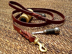 Handcrafted leather dog leash for walking and tracking for dog training or for dog owners  for Bullmastiff