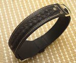 Fashion Flat Leather Dog Collar for Bullmastiff