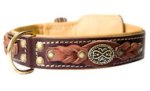 Handcrafted Leather dog collars for BullMastiff handmade