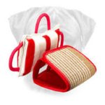 Training Bullmastiff Pillow with Jute Cover