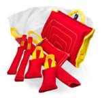 French Linen Training Set of Bite Tugs for Bullmastiff Puppy