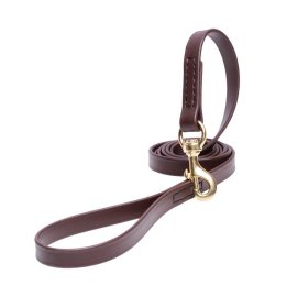 Brown Waterproof Bullmastiff Leash Made of Biothane