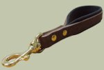 Short Handle Leather Dog Lead 1FT to 3/4" BullMastiff