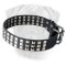 Outstanding Leather Collar with Nickel Pyramids for Bullmastiff