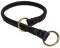 Special Tubular Leather Dog Collar in Black for Bullmastiff