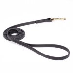 Black Biothane Bullmastiff Leash for Walking, Tracking