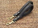 Short leather dog leash - handmade leather dog lead