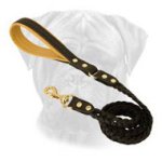 Guarantee Braided Leather Leash for Bullmastiffs