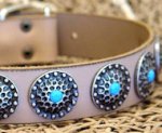 High Quality Dog Collars with blue stones Bullmastiff