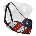 Strong Leather Bullmastiff Muzzle with Hand Painted American Flag