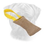 Leather Bullmastiff Bite Tug with 1 Handle