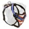 American Flag Patriotic Leather Dog Harness For Bullmastiff