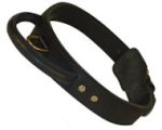 Latigo Leather Agitation Dog Collar With Handle for BullMastiff