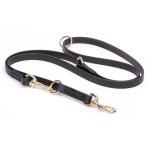 Multipurpose Black Biothane Bullmastiff Leash for over 7 Different Activities