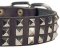 Silver Pyramid Leather Dog Collar for Bullmastiff
