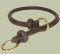 Round Leather Slip Collar-Rolled Choke Collar 1/2'' Bullmastiff