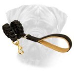 Creatively Designed Leather Leash with a Padded Handle for Bullmastiffs