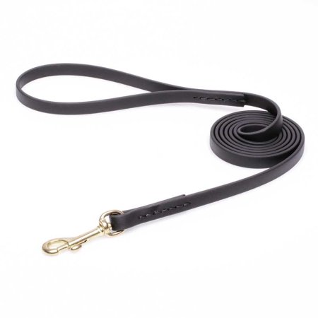Black Biothane Bullmastiff Leash for Walking, Tracking