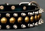 Studded Latigo Leather Dog Collar for Bullmastiff