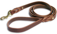 3/4'' Perfectly Plain Leather Leash for Bullmastiff