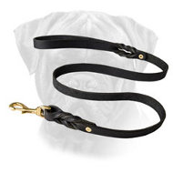 Stylish Leather Bullmastiff Leash for Walking and Training Stylish Leather Bullmastiff Leash for Walking and Training