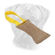 Leather Bullmastiff Bite Tug with 1 Handle Leather Bullmastiff Bite Tug with 1 Handle