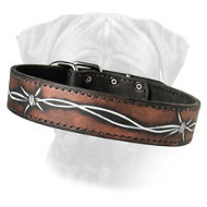 Gorgeous Hand-Painted High Quality Leather Collar for Bullmastiffs