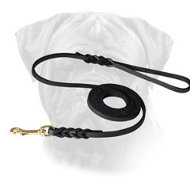 Luxury Leather Braid Decorated Leash for Bullmastiff Luxury Leather Braid Decorated Leash for Bullmastiff