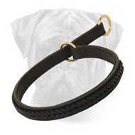 Gorgeous Wide 2 Ply Leather Choke Dog Collar - Fashion Exclusive