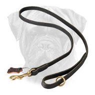 Handcrafted Leather Bullmastiff Leash for Walking and Tracking Handcrafted Leather Bullmastiff Leash for Walking and Tracking