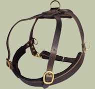 Padded Pulling Harness for Bullmastiff-Leather Dog Harness