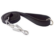 Canine Flat Leather Leash 3/4" 6FT quick release snap hook