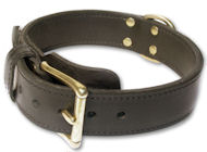 Heavy 2-Ply leather dog collar for BullMastiff