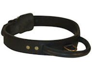 Heavy Leather Dog Collars w/Handle 2 layers for Bullmastiff