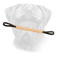 Leather Bullmastiff Bite Tug with 2 Handles for Better Control Leather Bullmastiff Bite Tug with 2 Handles for Better Control