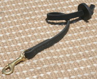 Leather Obedience Dog Leash with Pull Tab 2 foot for Bullmastif