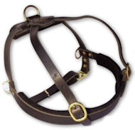 Leather Tracking Harness for Bullmastiff-Pulling Harness