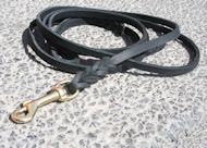 Soft Premium Leather Leash with Braided Ends 3/8 "wide Mastiff