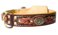 Handcrafted Leather dog collars for BullMastiff handmade