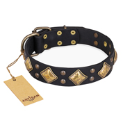 "Fancy-Schmancy" FDT Artisan Studded Leather Bullmastiff Collar "Fancy-Schmancy" FDT Artisan Studded Leather Bullmastiff Collar
