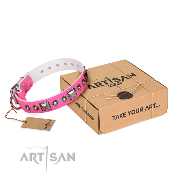 Reliable leather dog collar crafted for everyday use