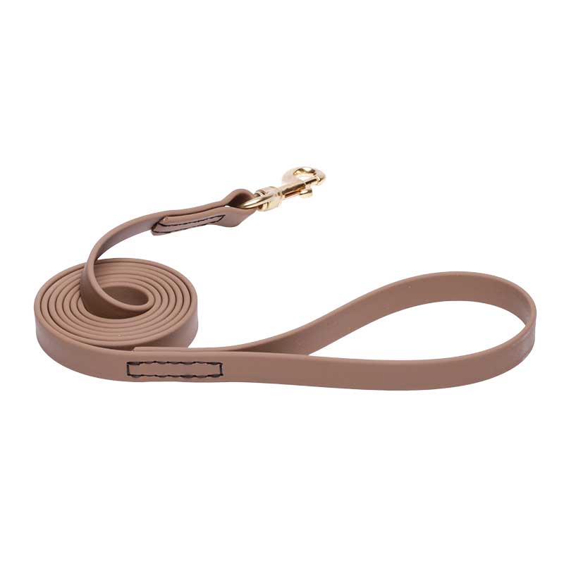 Khaki Waterproof Bullmastiff Leash Made of Biothane