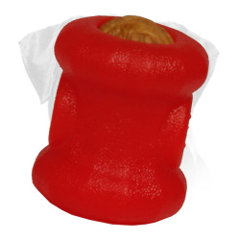 Bullmastiff Rubber Chew Toy Red