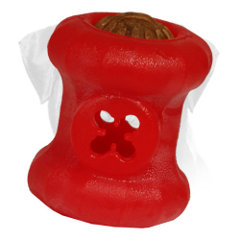 Bullmastiff Rubber Chew Toy Red