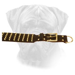 Leather Bullmastiff Collar for Playing