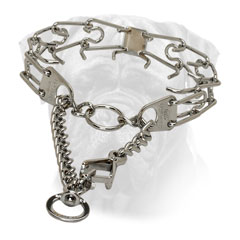 Pinch Collar Bullmastiff Chrome Plated Herm Sprenger with Swivel and Snap Hook