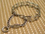 Dog pinch collar with swivel and small quick release snap hook