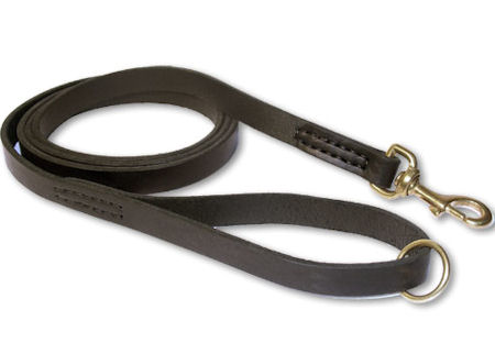 6 Foot Leather Snap Lead for Bullmastiff