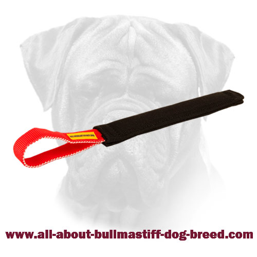 Great Puppy Bite Tug 1 3/4 inch x 12 inch with Handle for Bullmastiff